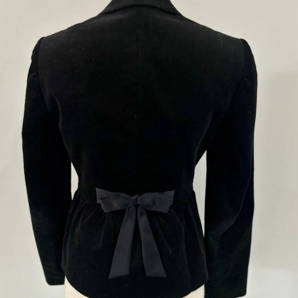 NWOT Antonio Melani Black Corduroy Blazer with Satin Bow, Women’s Blazer Size 6 - Picture 3 of 4